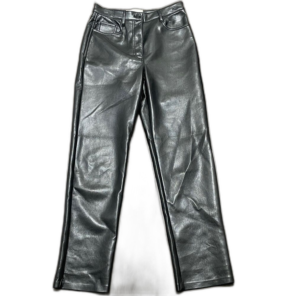 Aritzia Wilfred Melina Vegan Leather Straight Leg Pant Size 4